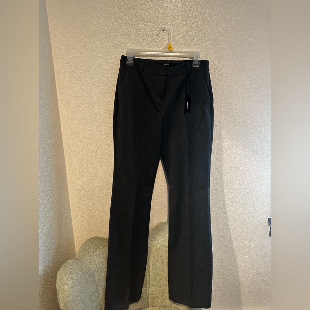 Express Editor Mid Rise Boot Charcoal Trousers 6R